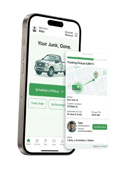 Mobile app mockup