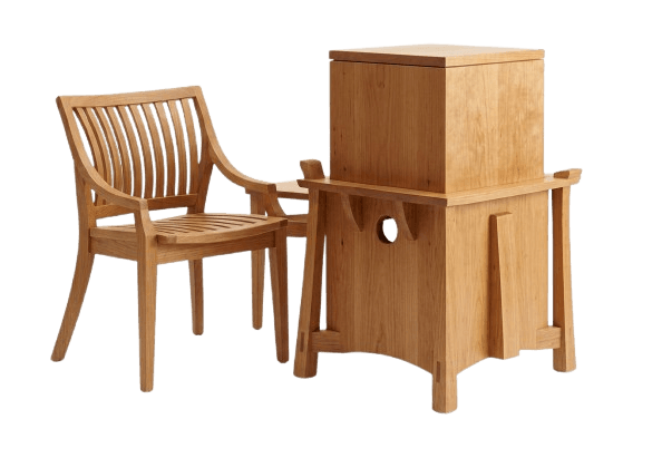 Chair and cabinet