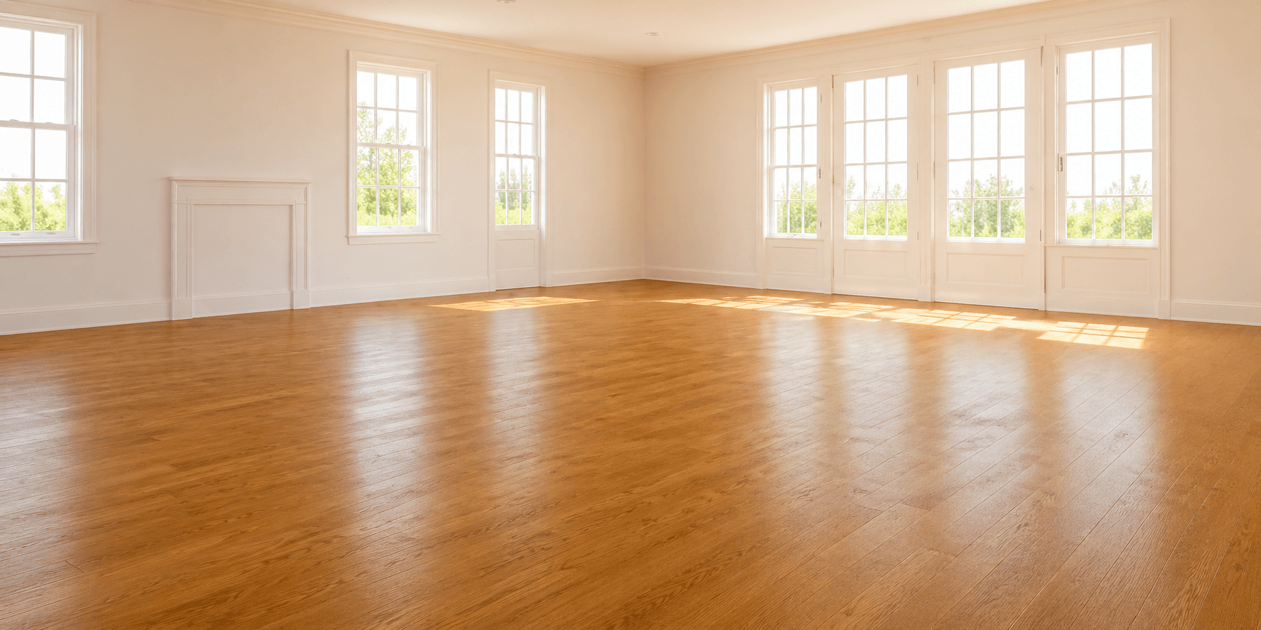 Clean empty room after moving